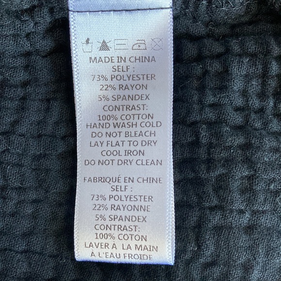 Altar’d State Black Short Ruffled Pullover Top Size XS (Oversized) - Picture 8 of 13